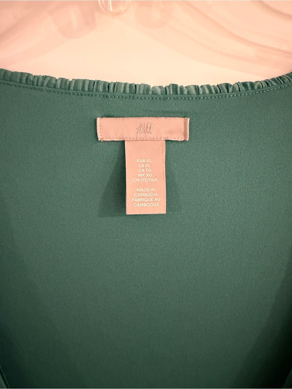 H&M Teal Pleated Wrap Midi Dress - Picture 2 of 3